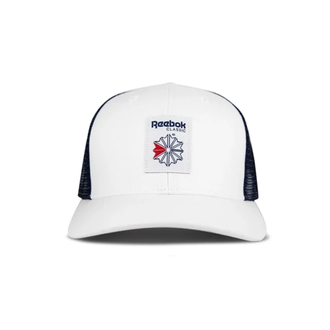 Casquette Trucker Vector avec patch tissé Casquette Trucker Vector avec patch tissé