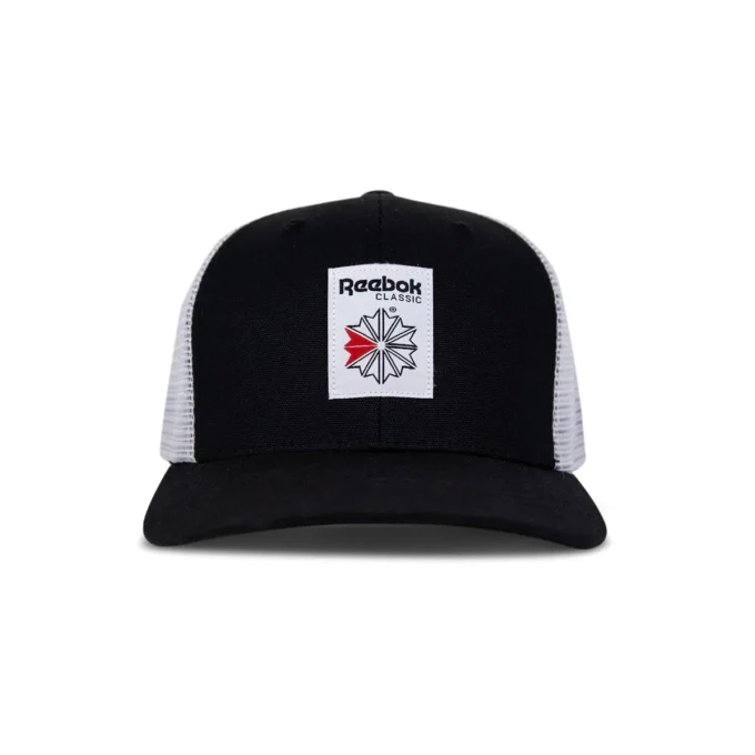 Casquette Trucker Vector avec patch tissé Casquette Trucker Vector avec patch tissé