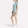 Haut à manches courtes et fermeture éclair 1/4 avec imprimé mini argyle pour femme