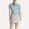 Haut à manches courtes et fermeture éclair 1/4 avec imprimé mini argyle pour femme