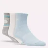 Lot de 3 paires de chaussettes mi-hautes en tissu éponge pour femmes