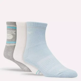Lot de 3 paires de chaussettes mi-hautes en tissu éponge pour femmes