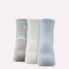 Lot de 3 paires de chaussettes mi-hautes en tissu éponge pour femmes