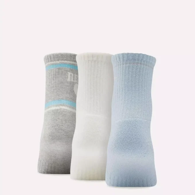 Lot de 3 paires de chaussettes mi-hautes en tissu éponge pour femmes
