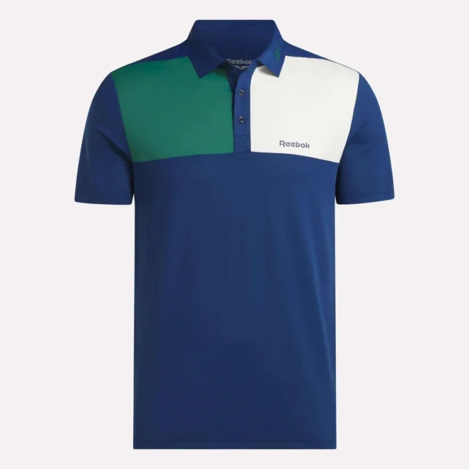 Polo à col collé Colorblock pour homme