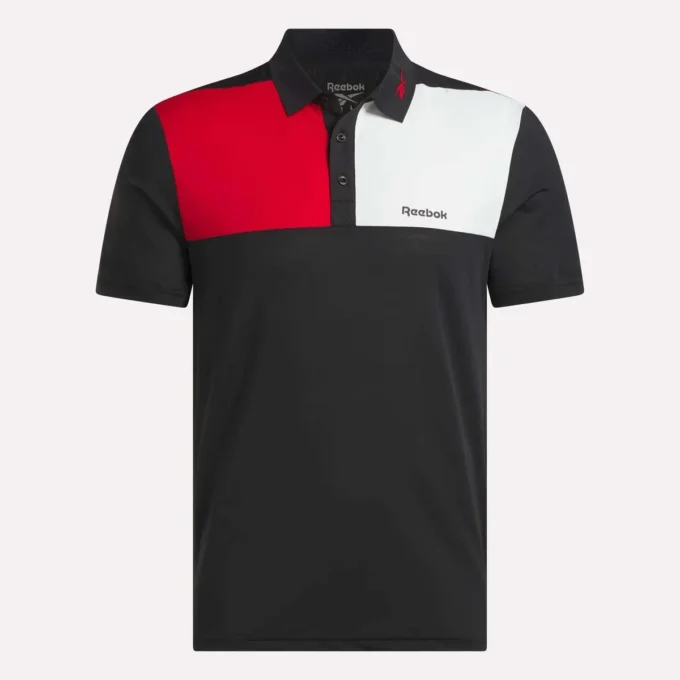 Polo à col collé Colorblock pour homme