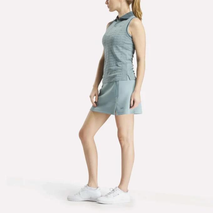 Polo de golf sans manches Vector Jacquard pour femme Polo de golf sans manches Vector Jacquard pour femme