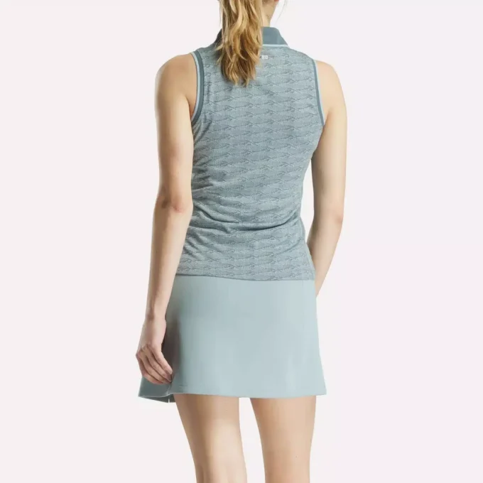 Polo de golf sans manches Vector Jacquard pour femme Polo de golf sans manches Vector Jacquard pour femme
