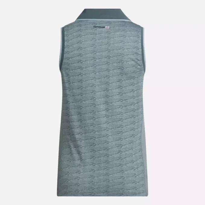 Polo de golf sans manches Vector Jacquard pour femme Polo de golf sans manches Vector Jacquard pour femme