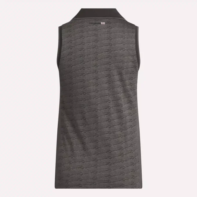 Polo de golf sans manches Vector Jacquard pour femme Polo de golf sans manches Vector Jacquard pour femme