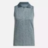 Polo de golf sans manches Vector Jacquard pour femme Polo de golf sans manches Vector Jacquard pour femme