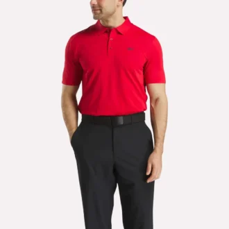 Polo à manches courtes en micro-piqué contrecollé pour homme