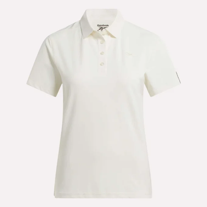 Polo à manches courtes et patte de boutonnage en piqué extensible pour femme