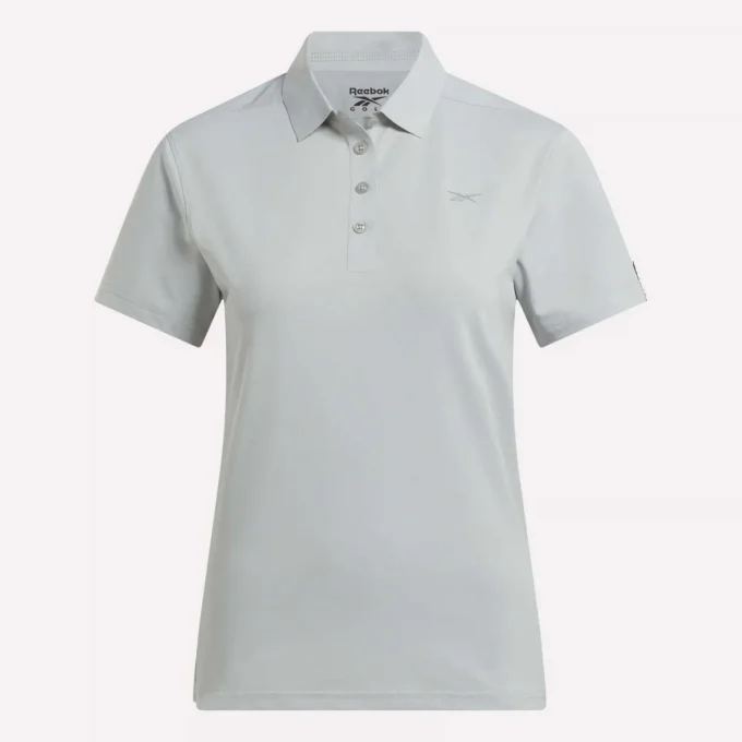 Polo à manches courtes et patte de boutonnage en piqué extensible pour femme