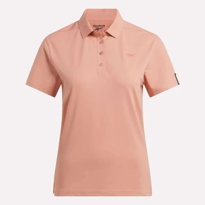 Polo à manches courtes et patte de boutonnage en piqué extensible pour femme Polo à manches courtes et patte de boutonnage en piqué extensible pour femme