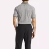 Polo à manches courtes pour homme, ton sur ton, jacquard Vector, avec bordures côtelées contrastées Polo à manches courtes pour homme, ton sur ton, jacquard Vector, avec bordures côtelées contrastées