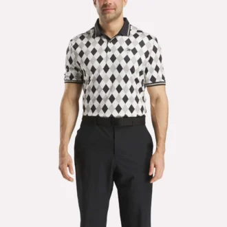 Polo à manches courtes Vector Argyle Print pour homme