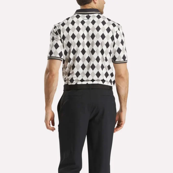 Polo à manches courtes Vector Argyle Print pour homme Polo à manches courtes Vector Argyle Print pour homme