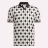 Polo à manches courtes Vector Argyle Print pour homme Polo à manches courtes Vector Argyle Print pour homme