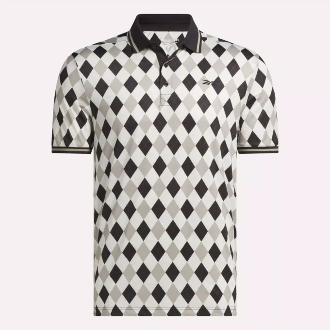 Polo à manches courtes Vector Argyle Print pour homme Polo à manches courtes Vector Argyle Print pour homme