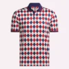 Polo à manches courtes Vector Argyle Print pour homme Polo à manches courtes Vector Argyle Print pour homme