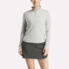 Pull de golf à manches longues et fermeture éclair 1/4 en jacquard Vector pour femmes