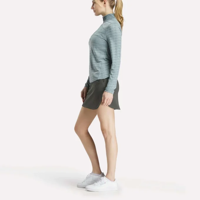 Pull de golf à manches longues et fermeture éclair 1/4 en jacquard Vector pour femmes Pull de golf à manches longues et fermeture éclair 1/4 en jacquard Vector pour femmes