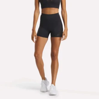 Short cycliste taille haute en maille pour femme 5&Prime;