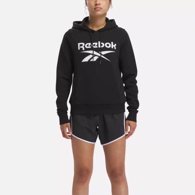 Sweat à capuche en molleton Reebok Identity Big Logo pour femme Sweat à capuche en molleton Reebok Identity Big Logo pour femme