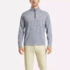 Sweat-shirt à fermeture éclair quart de longueur pour homme avec technologie Cationic Wicking