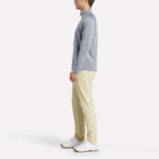 Sweat-shirt à fermeture éclair quart de longueur pour homme avec technologie Cationic Wicking
