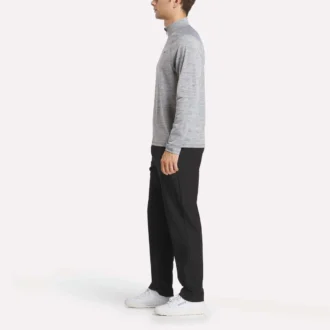 Sweat-shirt à fermeture éclair quart de longueur pour homme avec technologie Cationic Wicking