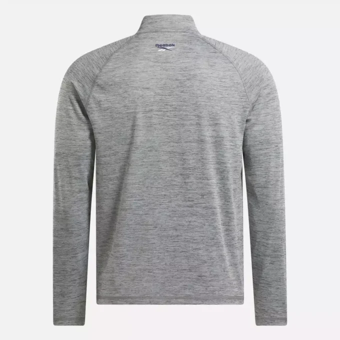 Sweat-shirt à fermeture éclair quart de longueur pour homme avec technologie Cationic Wicking
