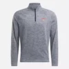 Sweat-shirt à fermeture éclair quart de longueur pour homme avec technologie Cationic Wicking