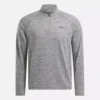 Sweat-shirt à fermeture éclair quart de longueur pour homme avec technologie Cationic Wicking