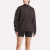 Sweat-shirt long à col roulé pour femme