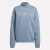 Sweat-shirt long à col roulé pour femme