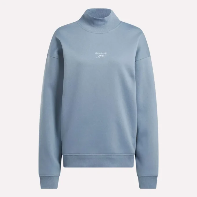Sweat-shirt long à col roulé pour femme