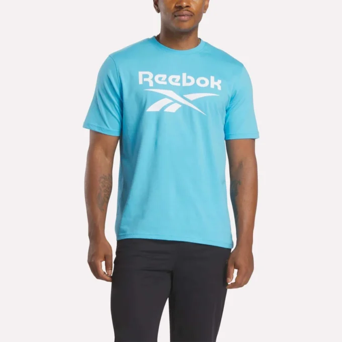 T-shirt à col rond et manches courtes pour homme avec grand logo T-shirt à col rond et manches courtes pour homme avec grand logo