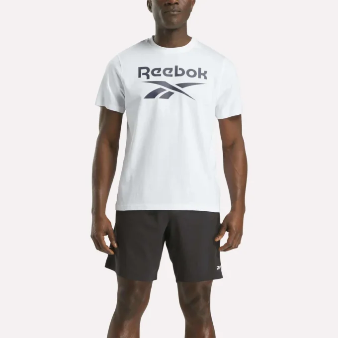 T-shirt à col rond et manches courtes pour homme avec grand logo T-shirt à col rond et manches courtes pour homme avec grand logo