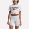 T-shirt court à manches courtes et logo bicolore pour femmes