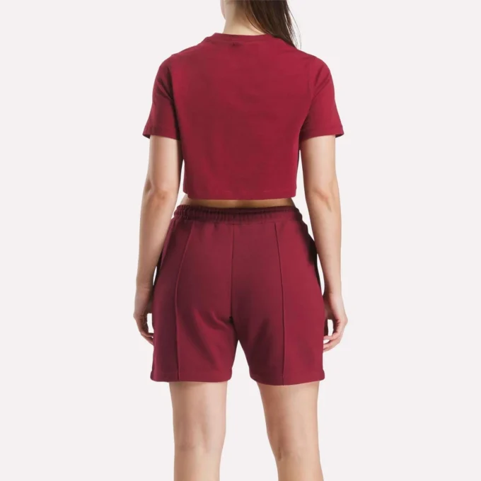 T-shirt court à manches courtes et logo bicolore pour femmes