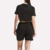 T-shirt court à manches courtes et logo bicolore pour femmes