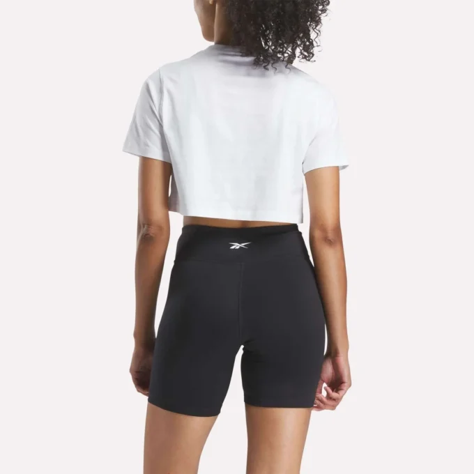 T-shirt court à manches courtes et logo bicolore pour femmes