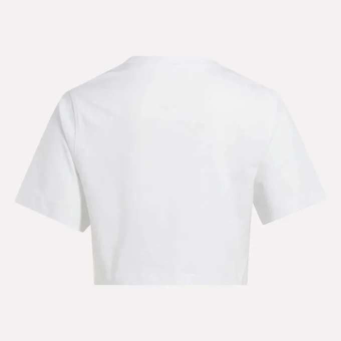 T-shirt court à manches courtes et logo bicolore pour femmes