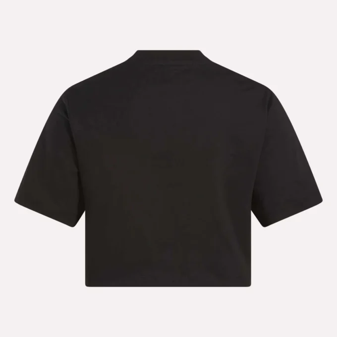T-shirt court à manches courtes et logo bicolore pour femmes