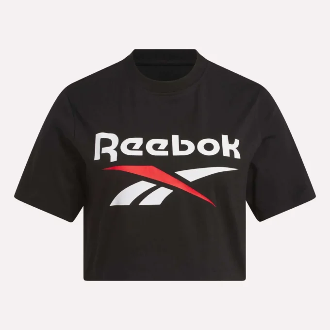 T-shirt court à manches courtes et logo bicolore pour femmes