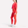 T-shirt court à manches longues slim fit pour femme