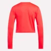 T-shirt court à manches longues slim fit pour femme