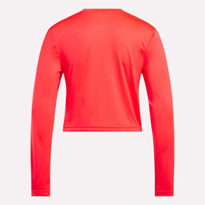 T-shirt court à manches longues slim fit pour femme